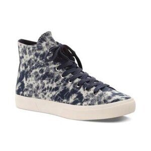 Sun + Stone Mens Mesa Blue Tie Dye Print Lace-up High Top Sneakers, NIB, Size 9